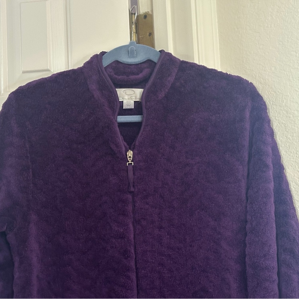 OSCAR de la RENTA (S/M) Purple Long Robe - Picture 2 of 13